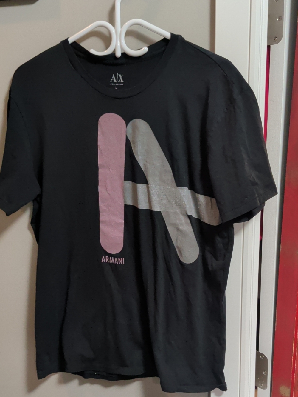 Men's Armani Exchange (A|X) Big Graphic Logo Crew Neck T-Shirt.